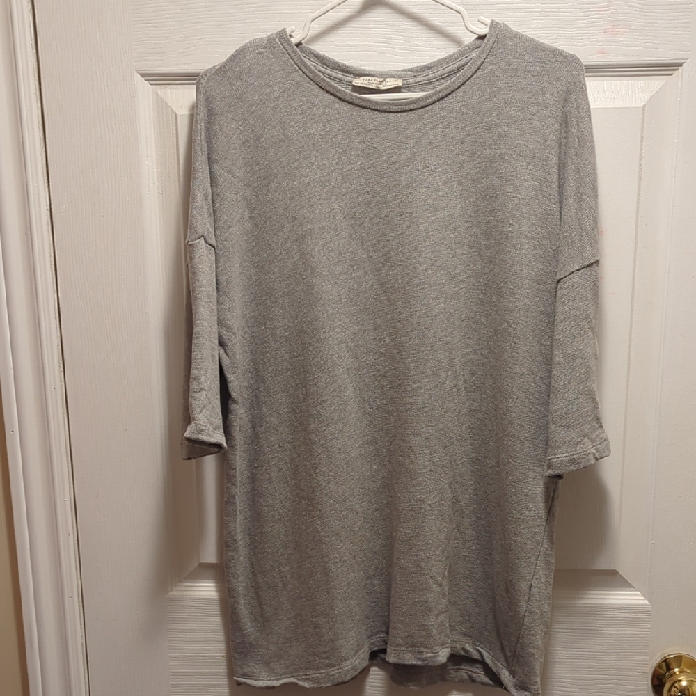 Zara Gray Relaxed Fit Women's Shirt